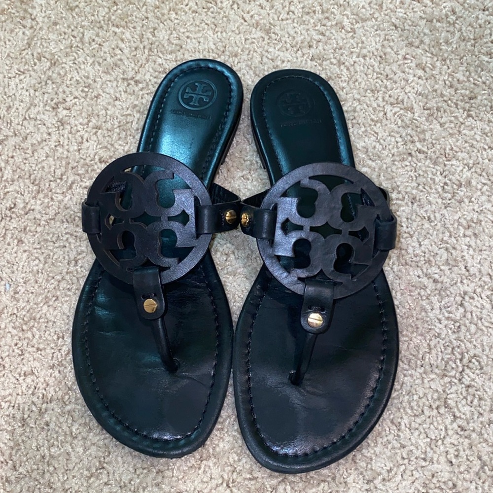 Black Tory Burch Flip Flops